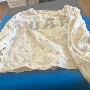 Children’s gap White Long Sleeve Shirt with Pink Stars 4